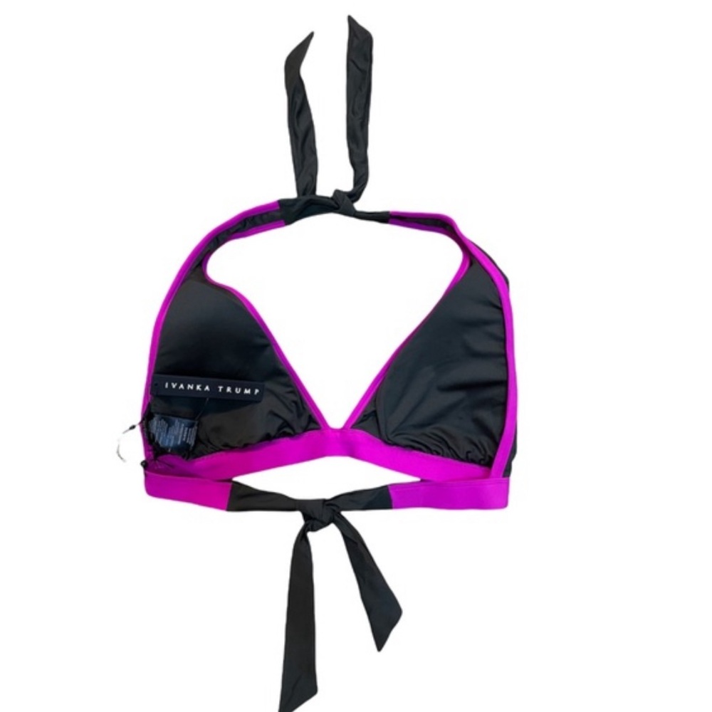 Ivanka Trump Color-Block Triangle Halter Bikini Top - Picture 3 of 7